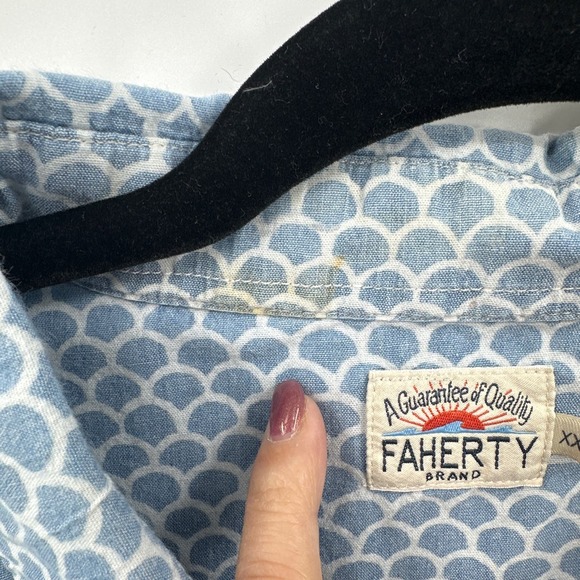 Flaherty Short-Sleeve Stretch Playa Shirt in Fishscale Redux Size XXL - Picture 5 of 8